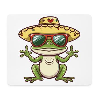 Frosch Lustig Sombrero - Mousepad (Querformat) - Weiß - Vorne
