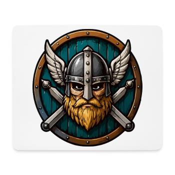 Wikinger Cartoon Krieger - Mousepad (Querformat) - Weiß - Vorne