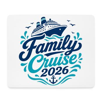 Familien Kreuzfahrt 2026 Motiv - Mousepad (Querformat) - Weiß - Vorne
