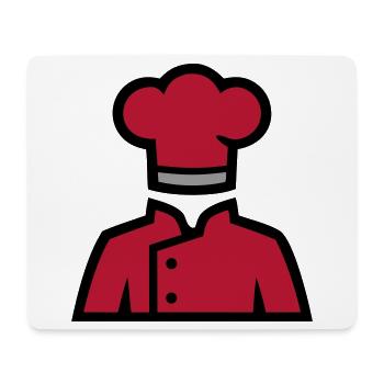 Chef's Jacket Chef's Hat Chef Restaurant Logo - Mouse Pad (horizontal) - white - Front
