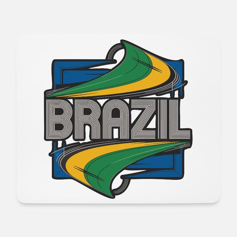 Brazil - Mouse Pad (horizontal) - white