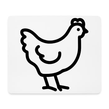 Huhn - Mousepad (Querformat) - Weiß - Vorne