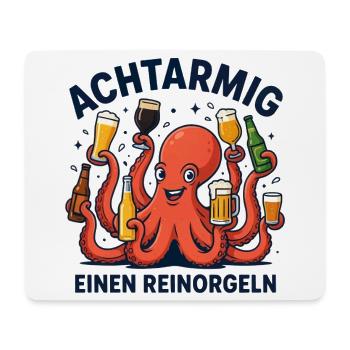 Sauf Spruch Oktopus Bier Festival Kneipe Geschenk - Mousepad (Querformat) - Weiß - Vorne