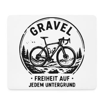 Gravel Freiheit auf jedem Untergrund - Mousepad (Querformat) - Weiß - Vorne