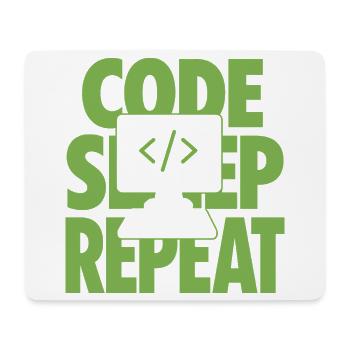 Code Sleep Repeat Programmer - Mouse Pad (horizontal) - white - Front