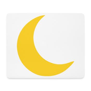 Mond Sichel Gelb - Mousepad (Querformat) - Weiß - Vorne