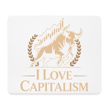 I Love Capitalism Unternehmer Aktien Kapitalismus - Mousepad (Querformat) - Weiß - Vorne