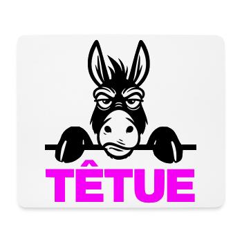Hartnäckig - Mousepad (Querformat) - Weiß - Vorne