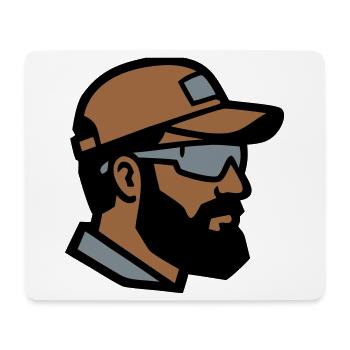 Craftsman Profile Logo - Mouse Pad (horizontal) - white - Front