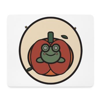 Kawaii frog in pumpkin - Mouse Pad (horizontal) - white - Front