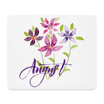  Blumenstrauß August - Mousepad (Querformat) - Weiß - Vorne