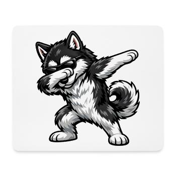 Dabbing Alaskan Malamute - Mouse Pad (horizontal) - white - Front