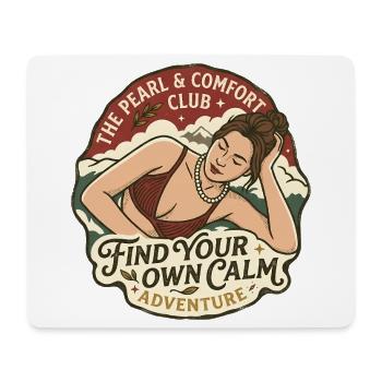 Retro Girl Club von Frieden und Abenteuer - Mousepad (Querformat) - Weiß - Vorne