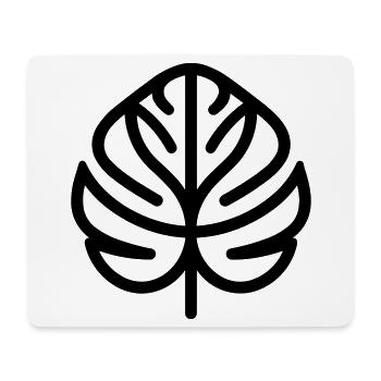 tropisches Blatt - Mousepad (Querformat) - Weiß - Vorne