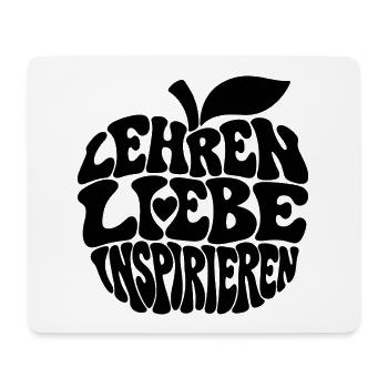 Lehren_Lieben_inspirieren - Mousepad (Querformat) - Weiß - Vorne