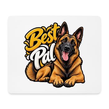 Belgischer Schäferhund - Mousepad (Querformat) - Weiß - Vorne