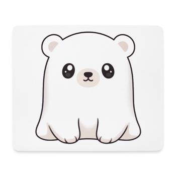 Eisbär - Mousepad (Querformat) - Weiß - Vorne
