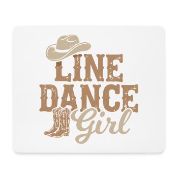 Line Dance Girl Country Linedance Mädchen Western - Mousepad (Querformat) - Weiß - Vorne