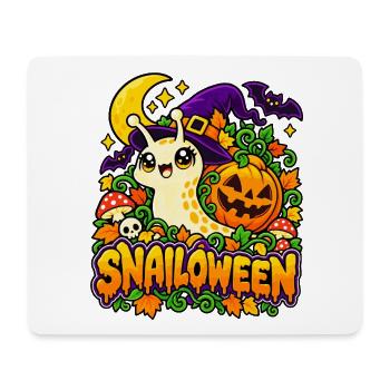 Snailoween – Kürbisschnecke - Mousepad (Querformat) - Weiß - Vorne