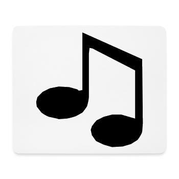 Note de musique - Tapis de souris (format paysage) - blanc - Devant