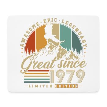 Großartig seit 1979 Jahrgang Vintage Geburtstag - Mousepad (Querformat) - Weiß - Vorne