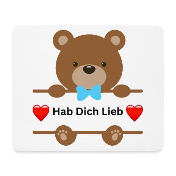 Hab dich Lieb - Mousepad (Querformat) - Weiß - Vorne