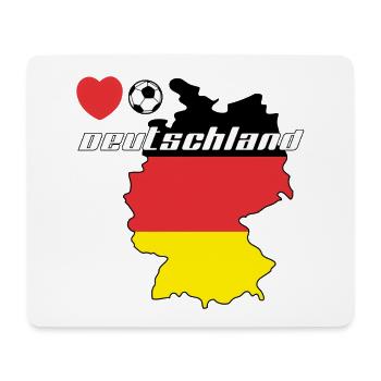 Ich Liebe Fussball Deutschland - Mousepad (Querformat) - Weiß - Vorne
