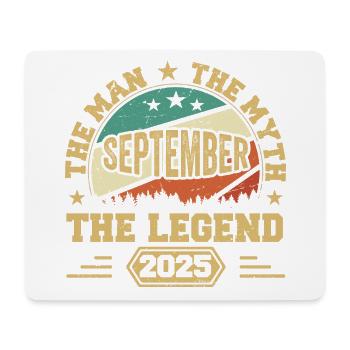 Legendär seit September 2025 Retro 2025 September - Mousepad (Querformat) - Weiß - Vorne