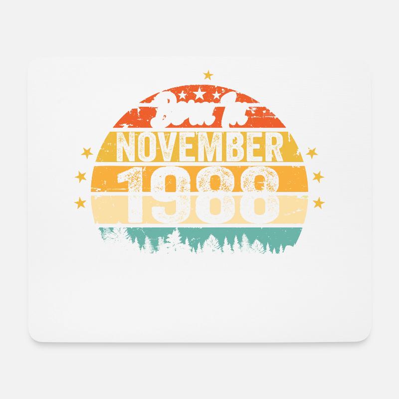 Legendär seit November 1988 - 1988 - Mousepad (Querformat) - Weiß