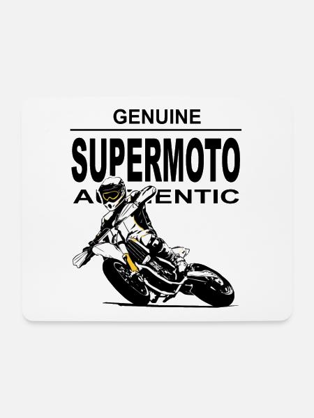 Supermoto - Mousepad (Querformat) - Weiß