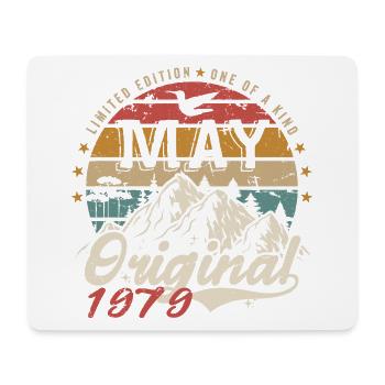 Mai 1979 Original Mai 1979 Geburtstagsgeschenk - Mousepad (Querformat) - Weiß - Vorne