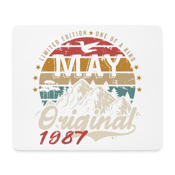 Mai 1987 Cadeau D'anniversaire Mai 1987 Original - Tapis de souris (format paysage) - blanc - Devant