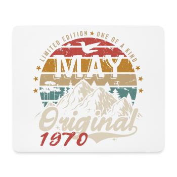 Mai 1970 Original Mai 1970 Geburtstagsgeschenk - Mousepad (Querformat) - Weiß - Vorne