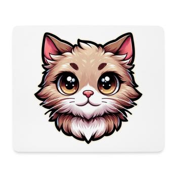 Katze süßes Kätzchen Haustier Katzenliebhaber - Mousepad (Querformat) - Weiß - Vorne