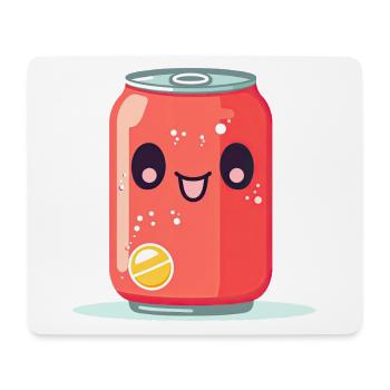 Kawaii Lemonade Tin with Face - Mouse Pad (horizontal) - white - Front