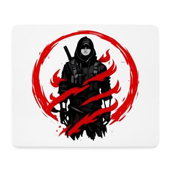 Schattenkämpfer im roten Kreis - Mousepad (Querformat) - Weiß - Vorne