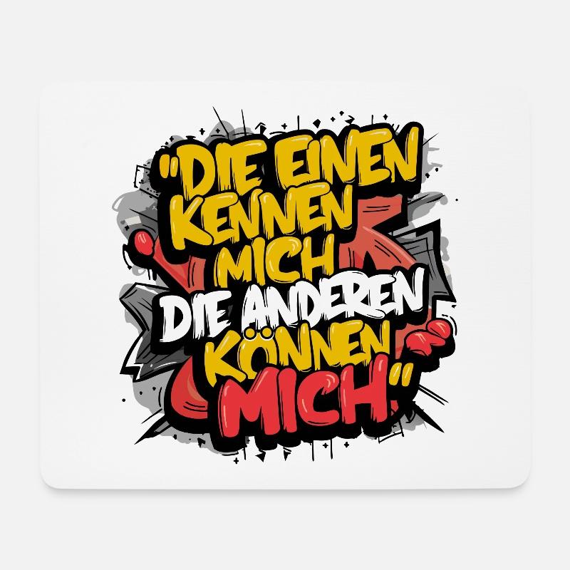 Die einen kennen mich die anderen können mich - Mousepad (Querformat) - Weiß