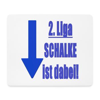 Abstieg Schalke - Mousepad (Querformat) - Weiß - Vorne