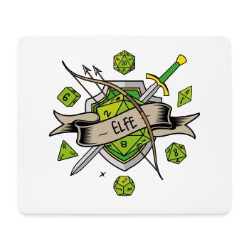 Elfe JDR - Tapis de souris (format paysage) - blanc - Devant