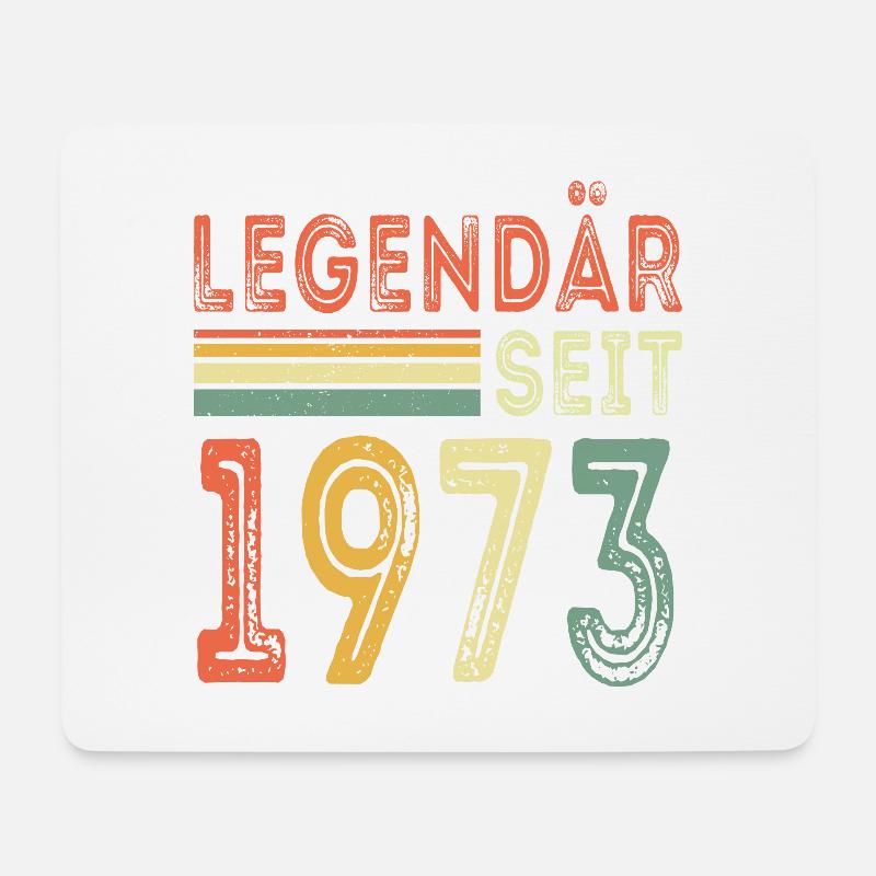 Legendär seit 1973 jahrgang 1973 - Mousepad (Querformat) - Weiß