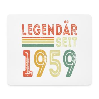 Legendär seit 1959 jahrgang 1959 - Mousepad (Querformat) - Weiß - Vorne