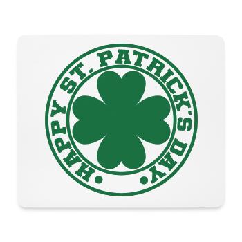 Cadeau de la Saint-Patrick Trèfle Hommes, Femmes, Enfants - Tapis de souris (format paysage) - blanc - Devant