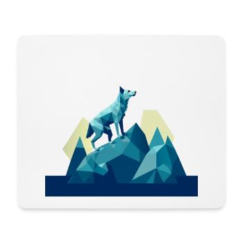 3D Wolff GeomeTRIX - Mousepad (Querformat) - Weiß - Vorne