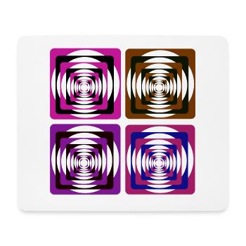 Geometrische Kunst - Mousepad (Querformat) - Weiß - Vorne