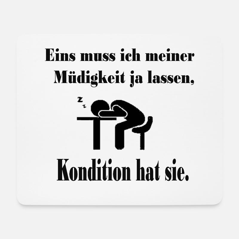 Müdigkeitsprofi - Mousepad (Querformat) - Weiß