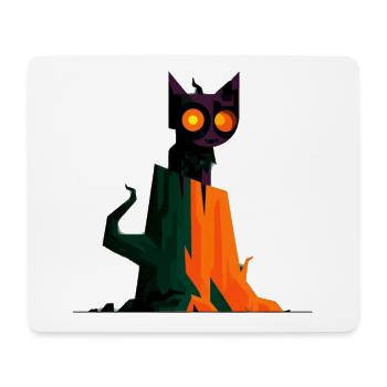 Spooky Geometry Cat - Mousepad (Querformat) - Weiß - Vorne