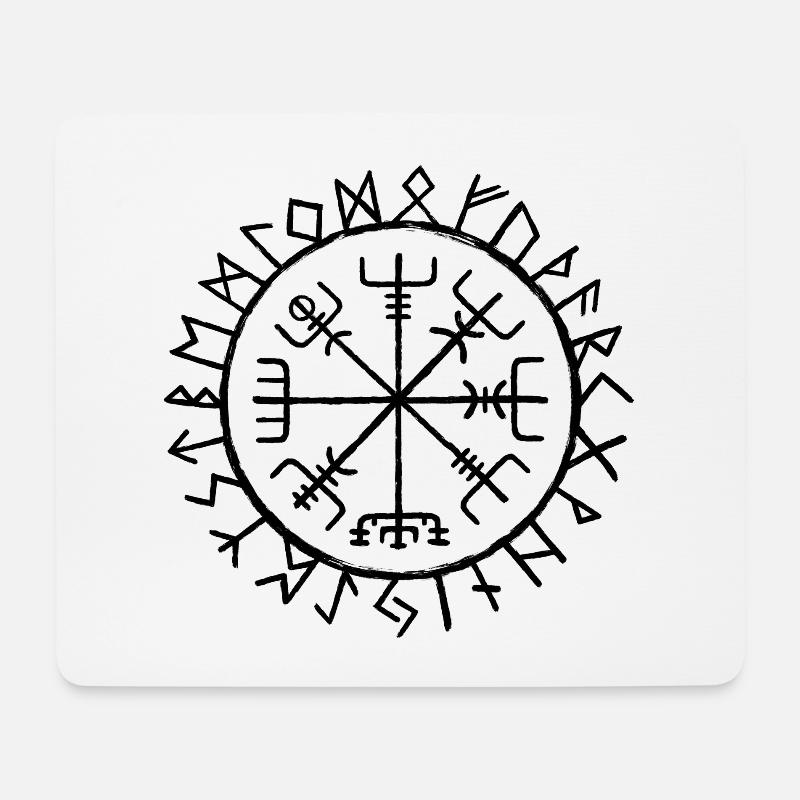 Wikinger Nordische Mythologie Runen - Mousepad (Querformat) - Weiß
