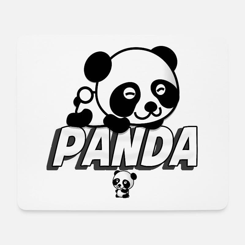 PANDA - Tapis de souris (format paysage) - blanc