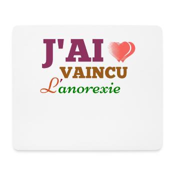 Anorexie Shirt • J´ai vaincu l´anorexie • Cadeau - Tapis de souris (format paysage) - blanc - Devant