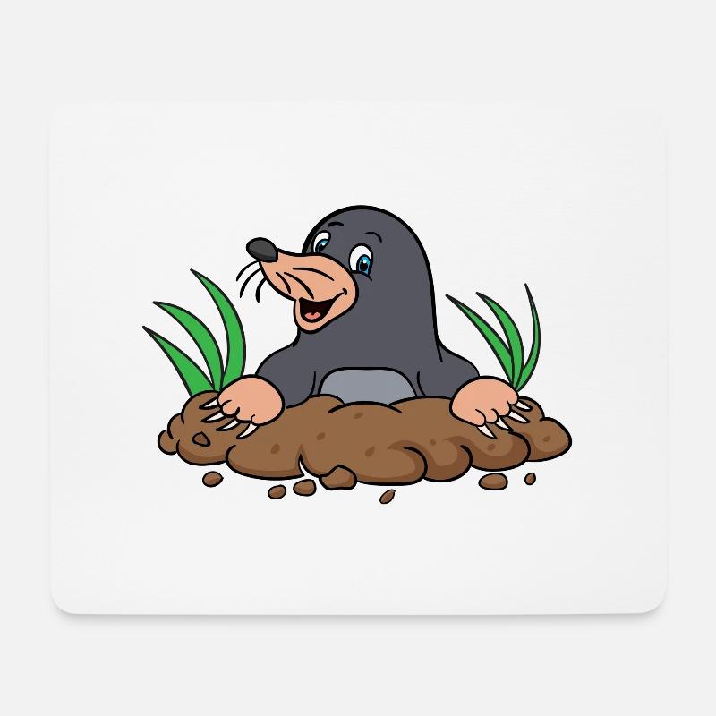 Maulwurf - Comic - Cartoon - Geschenkidee - Mousepad (Querformat) - Weiß